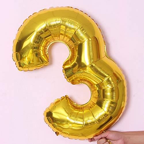 2 Palloncini Numero 33 in Oro, Ouceanwin Gigante