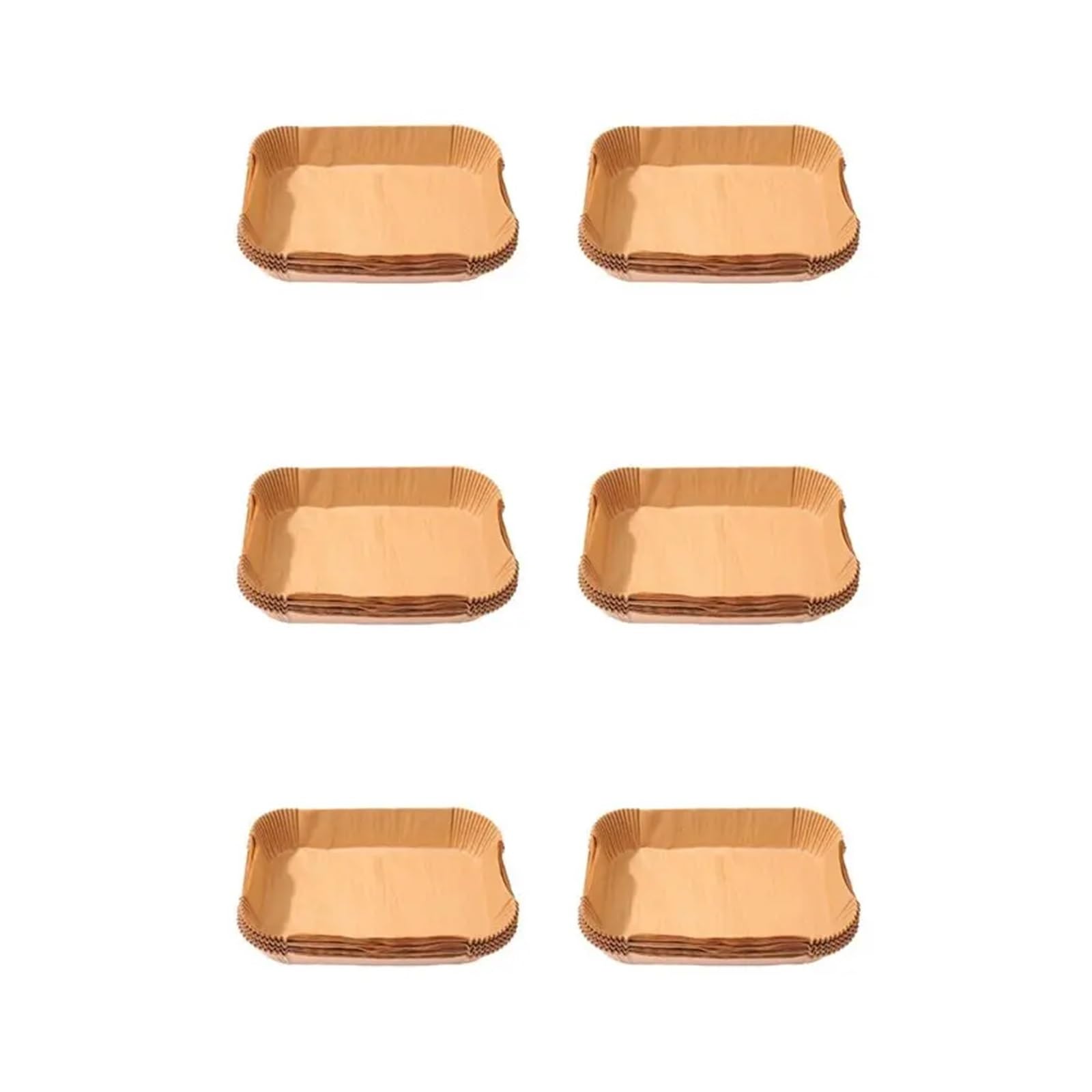 Papel para freidora de aire rectangular de 300 hojas moldes de pergamino antiadherentes