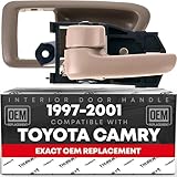 Interior Front or Rear Driver Door Handle - Compatible with 1997-2001 Toyota Camry - Beige (Ivory), Plastic - OEM 692063012005, 6920630120A0, 69206AA010E0, 68278AA010A0, 6927832020, 91004