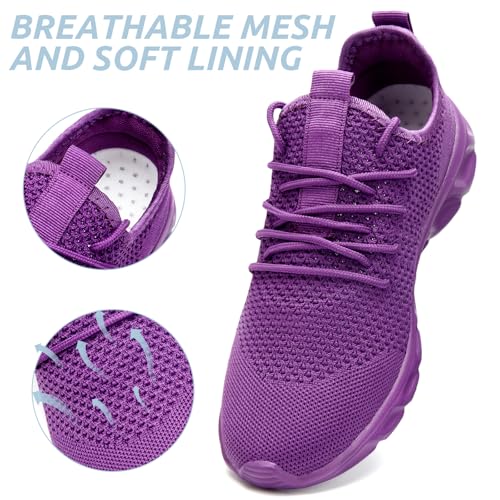 Image of Running Womens Shoes Fashion Walking Sports Gym Tennis Breathable Slip on Ladies Non Slip Lightweight Jogging Sneakers