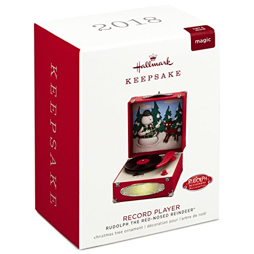 Hallmark Keepsake Christmas Ornament 2018 Year Dated, Rudolph The Red-Nosed Reindeer Record Player With Music And Light #TOP2