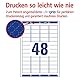 AVERY Zweckform L7636-25 Adressetiketten/Adressaufkleber (1.200 Etiketten mit ultragrip, 45,7x21,2mm auf A4, bedruckbar, selbstklebend, für Absenderetiketten, Papier matt) 25 Blatt, weiß