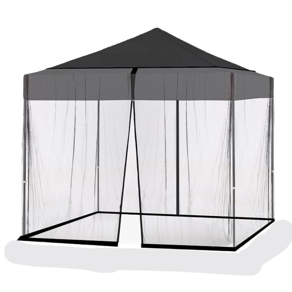 Moustiquaire à fermeture éclair unique pour parasol de jardin et camping