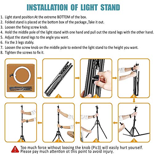 Viltrox 45W 3400Lm 18 Inch Ring Light Kit With Stand,Tall Led Streaming Lights Circle Ring Light Ringlight For Beauty Shooting Video Recording Conferencing #TOP4