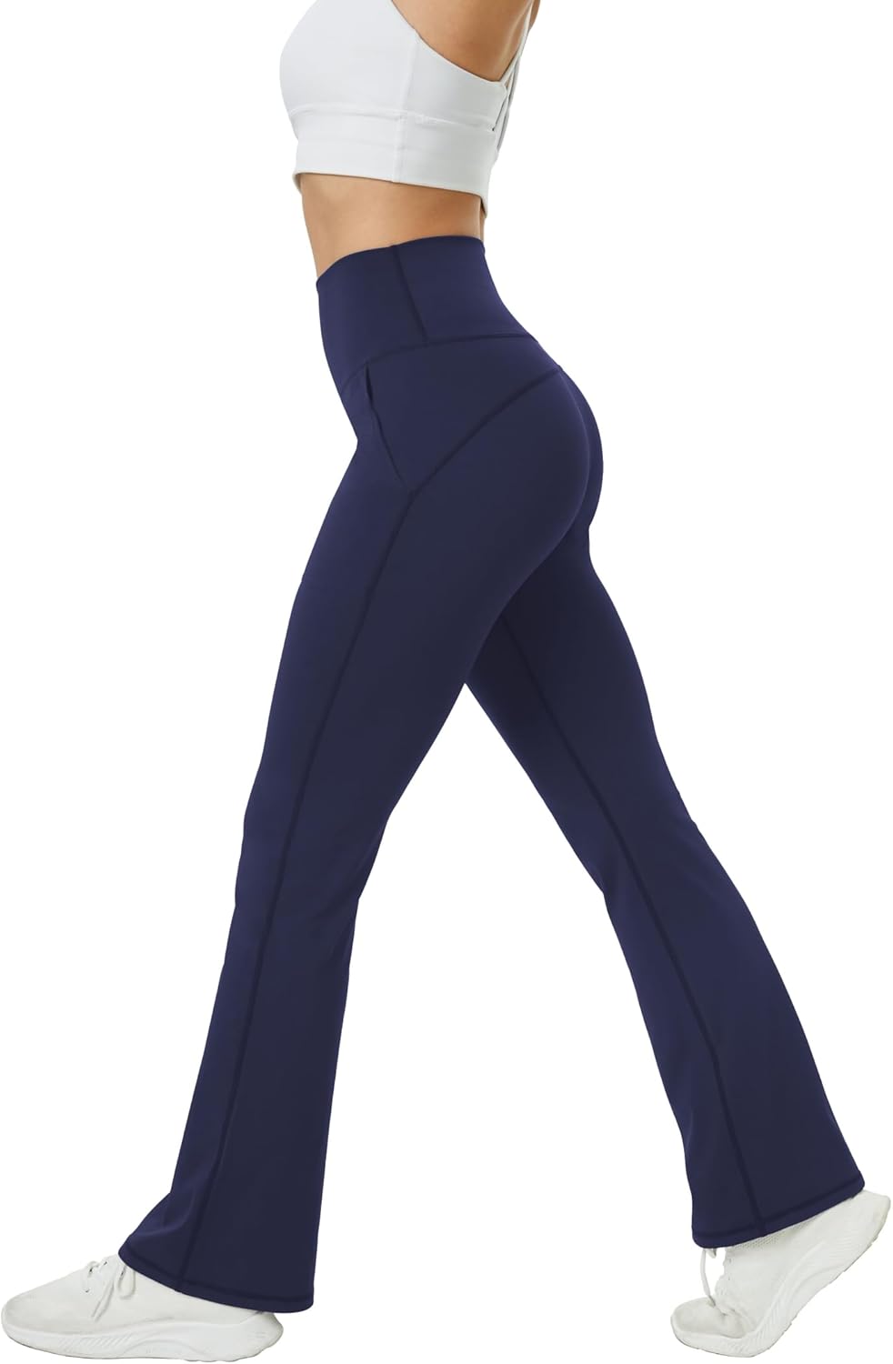 TOPYOGAS Womens Flare Yoga Pants High Waist Tummy Control Bootcut Flare Leggings Workout Wide Leg Pants with Pockets - Image 5