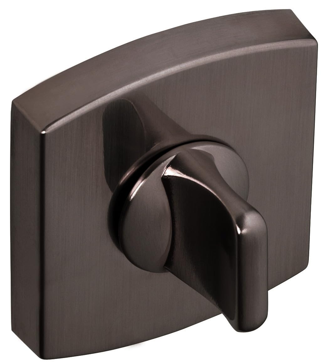Vachette Jeu de Rosaces Carrées MUZE, SCULT, ARTIS à Condamnation Porte WC et SDB - 52x56mm et Fixation Invisible - Matériau Zamak Résistant à la Corrosion - Garantie 10 Ans - Finition Diamant Noir