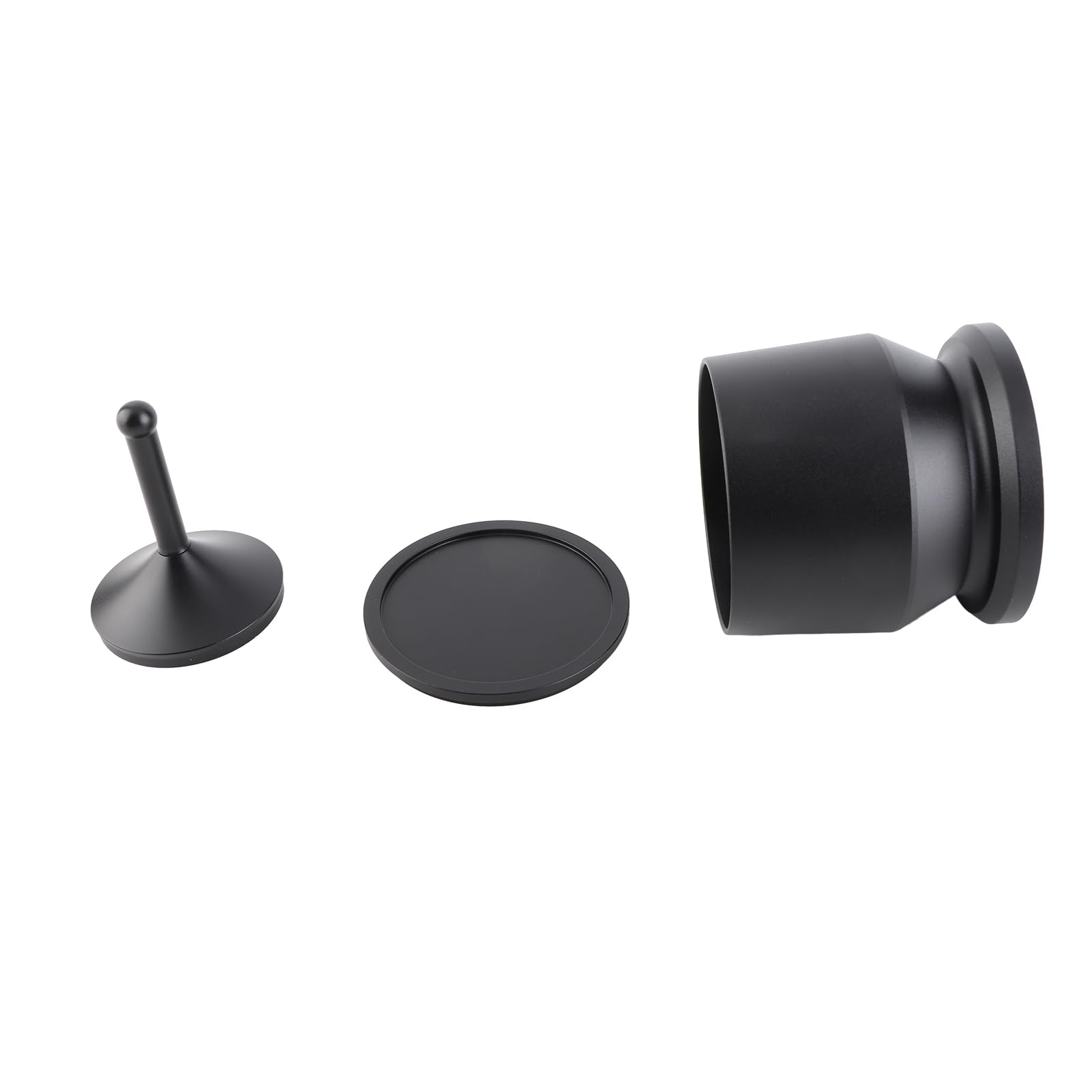 Taza dosificadora de café de aleación de aluminio con anillo dosificador, recipiente receptor para café molido, herramienta de dispensación de café por presión (58 mm)