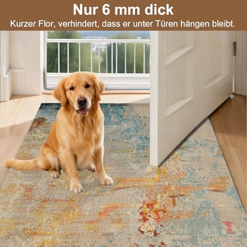 WTHYGB Teppichläufer 60 x 300 cm, rutschfest Waschbar – Ansicht 4