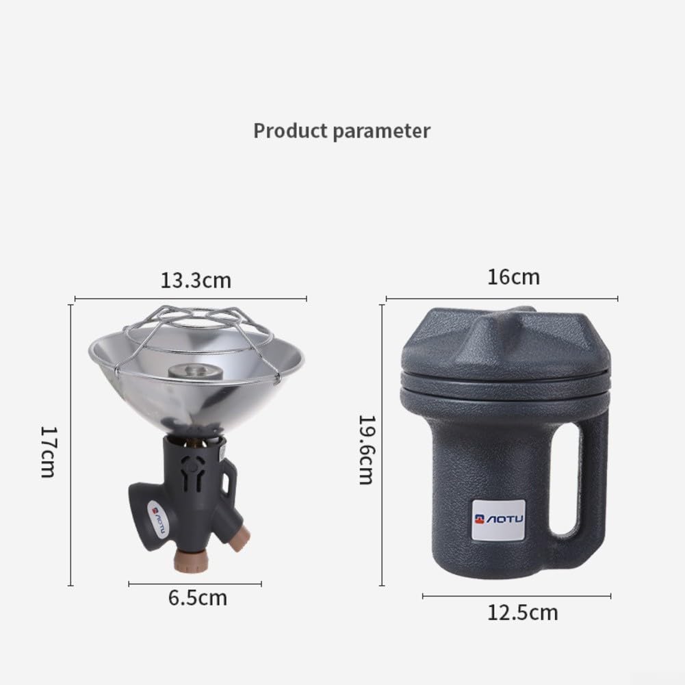 Chauffage électrique à gaz avec base pliable portable, niveaux de chaleur réglables pour le camping, la pêche et la terrasse (B)