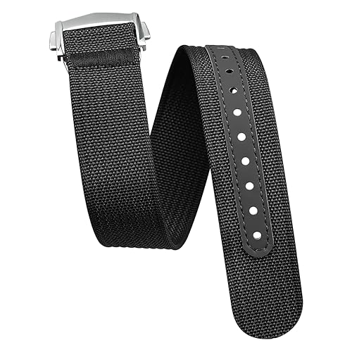 Image of WAMD Premium Single Layer Ribbed NATO Watch Strap with Deployant Folding Clasp