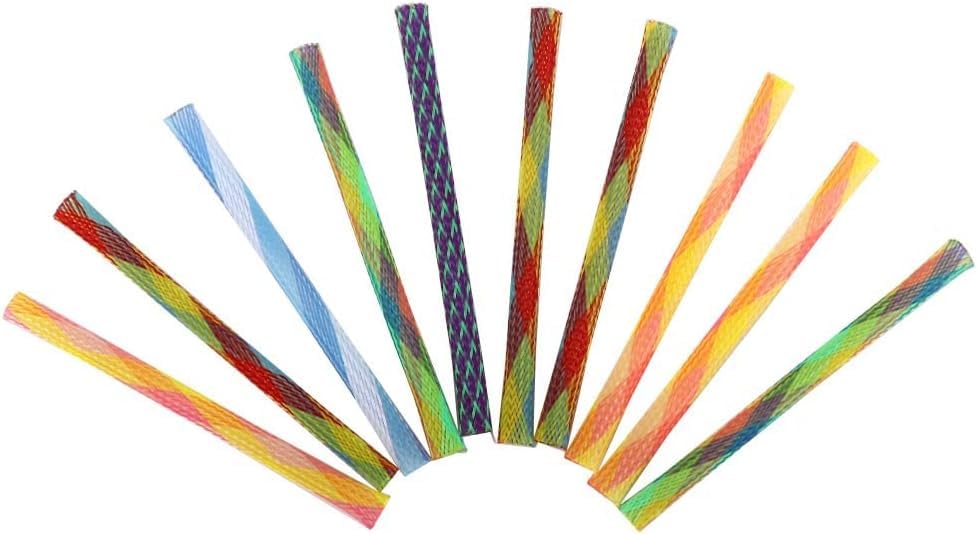 10 Pcs Multicolor Funny Cat Tube Spring Toys, Interactive Cat Toy for Indoor, Flexible Spiral Spring Colorful Plastic Coil for Kittens to Swat, Bite, Hunt, Pet Supplies,Cat Mice and Animals Toys