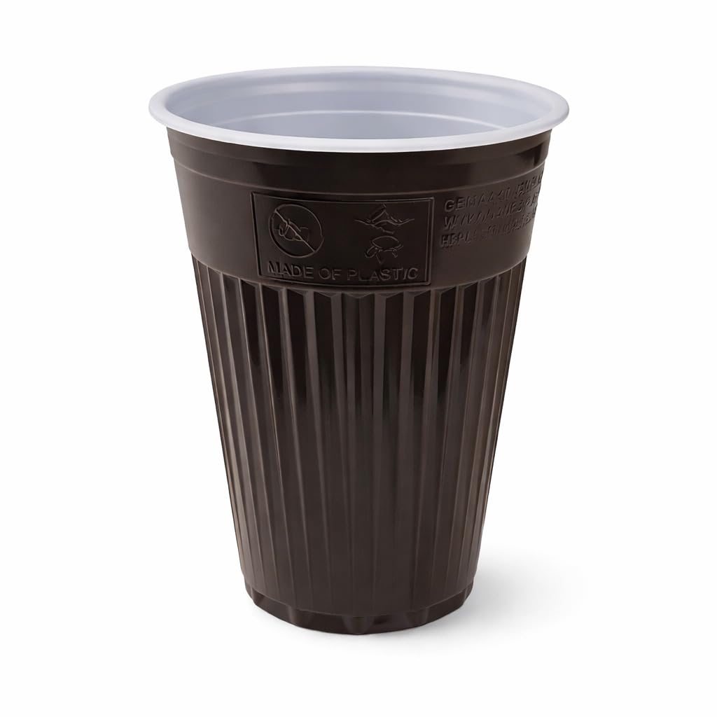 1000 Automatenbecher Thermobecher 0,18l 180ml braun-weiß Plastikbecher