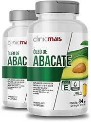 Kit 2 Óleo de Abacate Clinic Mais 60 Cápsulas 1000mg 84g