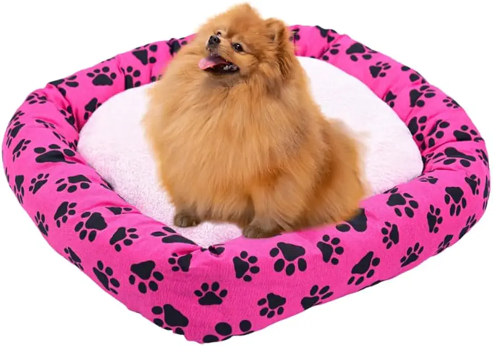 Cama Pet Pequena e Grande Caminha de Cachorro P e G (PEQUENA - 45x45cm, ROSA)