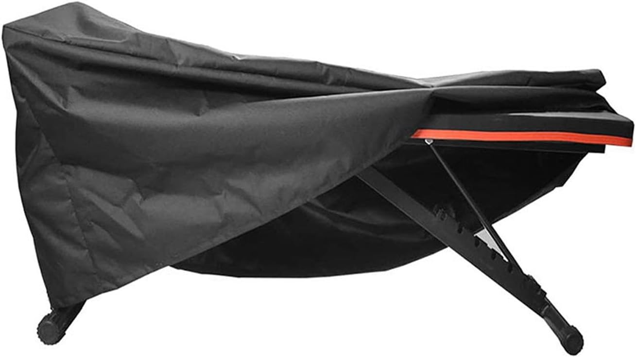 Adjustable Weight Bench Protective Cover, Waterproof Dust-Proof Outdoor Indoor Folding Fitness Bench Covers for Home Gym Workout Training (Black)