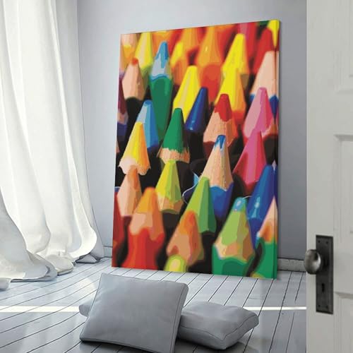 Impression sur toile moderne déco murale salon chambre crayons - 3
