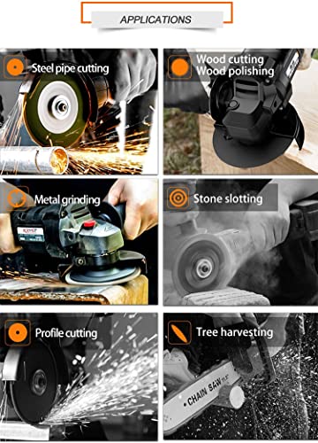 Image of KROST ECO Series 21V Brushless Cordless Angle Grinder 115mm with 4.0Ah Li-ion Double Battery With Smart Variable Speed Control & Battery Indicator