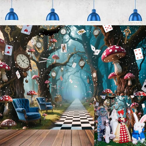 Fondo fotográfico Wonderland 7x5FT para Halloween miniatura 1