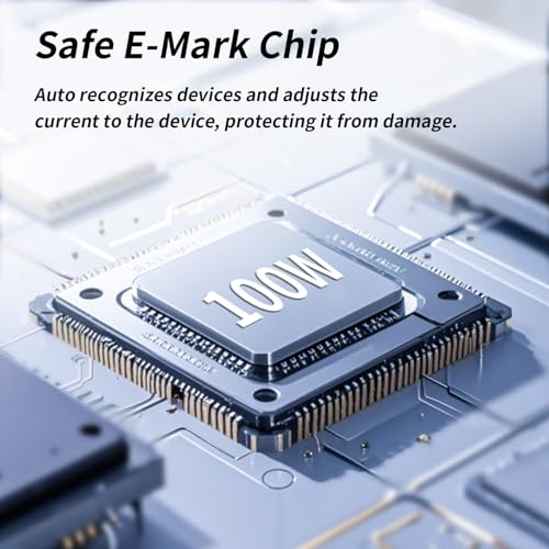 Image of 100W USB-C Multi Charging Cable with E-Mark Chip, USB C Cable Fast Charging | 3 IN 1 Universal Multiple Charger Cord with Type-C, Micro USB, IP Port for iPhone17-12 /Cell Phones /Car and More (2Pack 5FT)