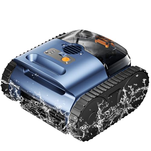 Cordless Robotic Pool Vacuum with Smarter Navigation & Track Drive, Dual 180W Brushless Motors, Wall...