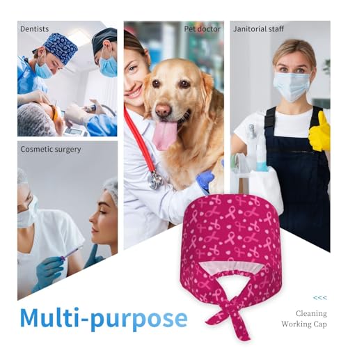 Image of Unisex Adjustable Surgical Sweatband - Elastic Bandage Cap - Scrub Caps for Nurse Working Cap