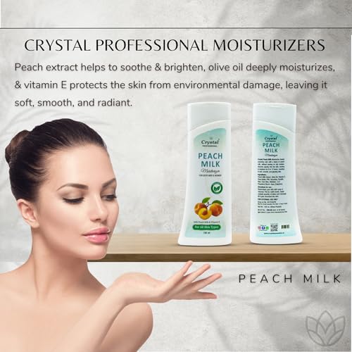Image of Crystal Professional Peach Milk | Moisturiser | Moisturizer | Non Sticky | Long Lasting Hydration| 100Ml
