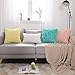 MIULEE Pack of 2 3D Decorative Spring Romantic Stereo Chiffon Rose Flower Pillow Covers Solid Square Pillowcases for Valentines Day Decoration Sofa Bedroom Car 18x18 Inch 45x45cm Peach Pink Wedding
