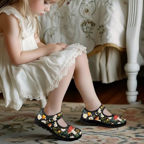 Mary Jane Shoes for Girls Anti-Slip Lightweight Sneaker with Mesh Upper Casual Wearing4