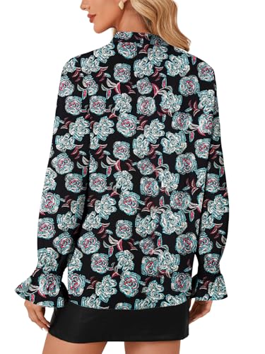 Image of LYANER Women's Bow Tie Neck Business Work Blouse