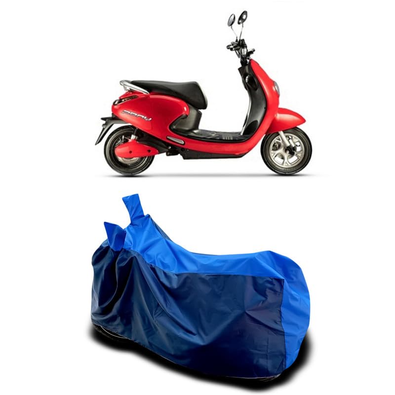 Image of DUFFEL-Two Wheeler Bike Body Cover Compatible for Evolet Pony Bs6 Heat Protectio /UV-Rays /Birds Dropping /DustProof /Waterproof All Variants [Nevay Blue]