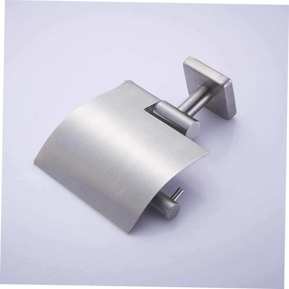 TOPBATHY Soporte para Rollos de Papel de Acero Inoxidable 304, Acabado Cepillado Plateado, Diseño Curvo Antideslizante, Adecuado para Baño y Cocina, Accesorio Colgante Práctico