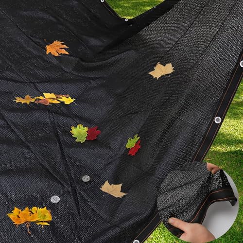 Telo di copertura per le foglie della piscina, corda con bordo rinforzato, rete di sicurezza rettangolare per piscine interrate, ideale per proteggere le foglie in inverno e in autunno