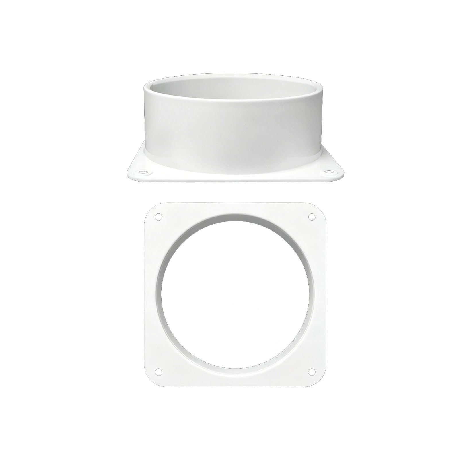 Air Duct Flange Fitting Dryer Vent Wall Plate System Ventilation Flange Pipe Connection Exhaust