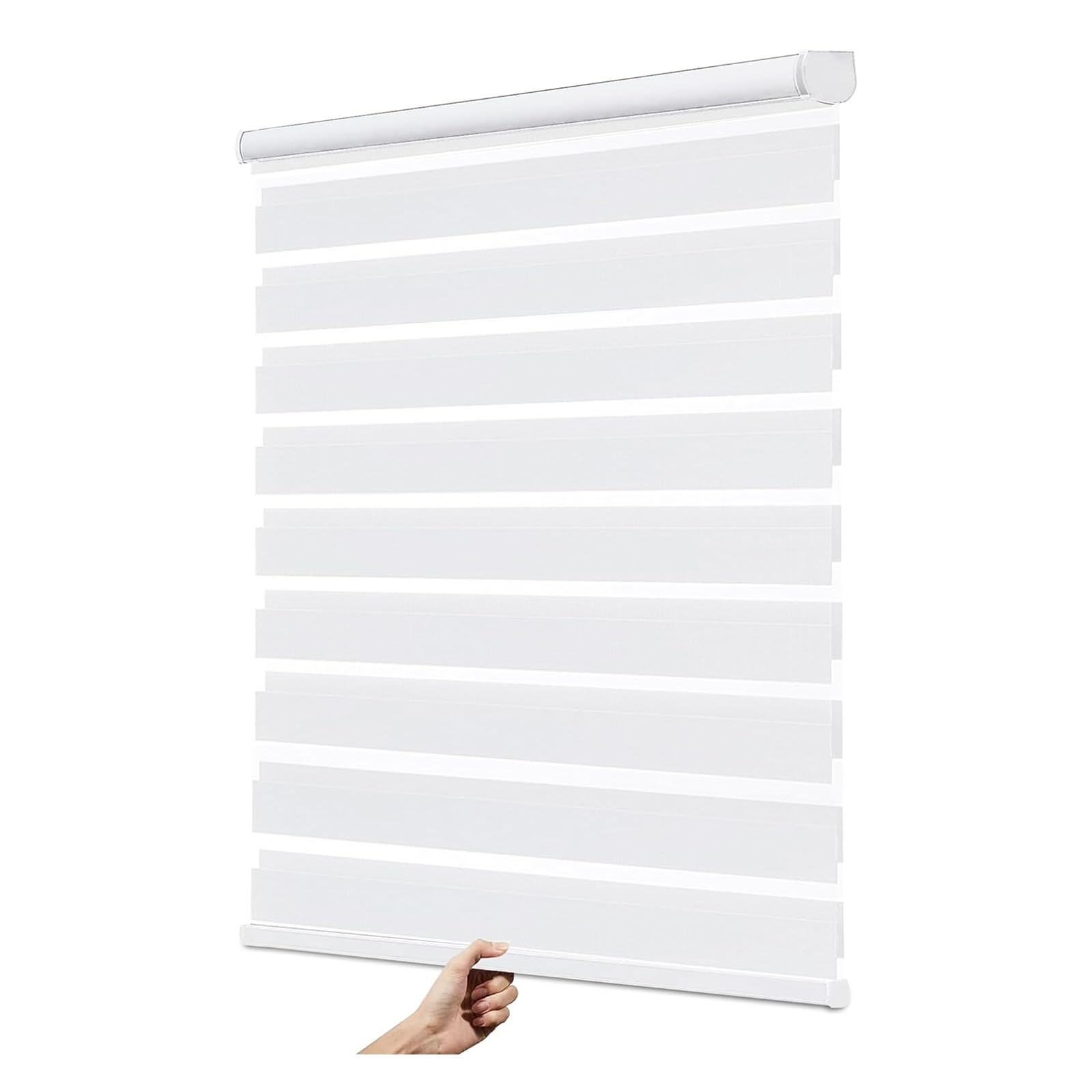 Schnurloses -Rollo Doppellagiges Fensterrollo per Tag und Nacht lichtfilternde Tag-Nacht-Rollos per Küche/Schlafzimmer/Wohnzimmer/Büro individuell anpassbar (Dimensioni: 155 x 250 cm x 61,02 x 98,42