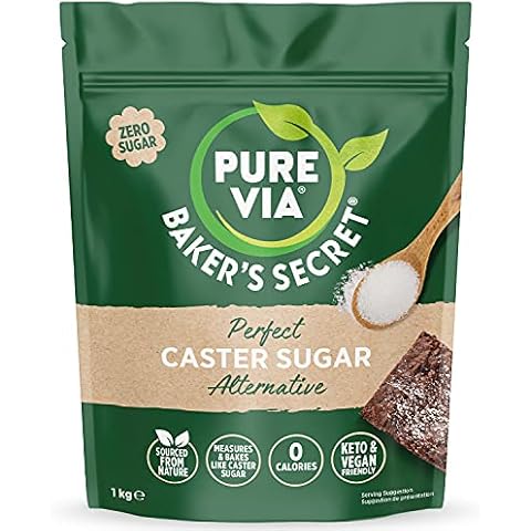 Pure Via Baker’s Secret® Caster Sugar Alternative Perfect for Baking - Sweetener Crafted with Acacia Gum 1 KG Cover