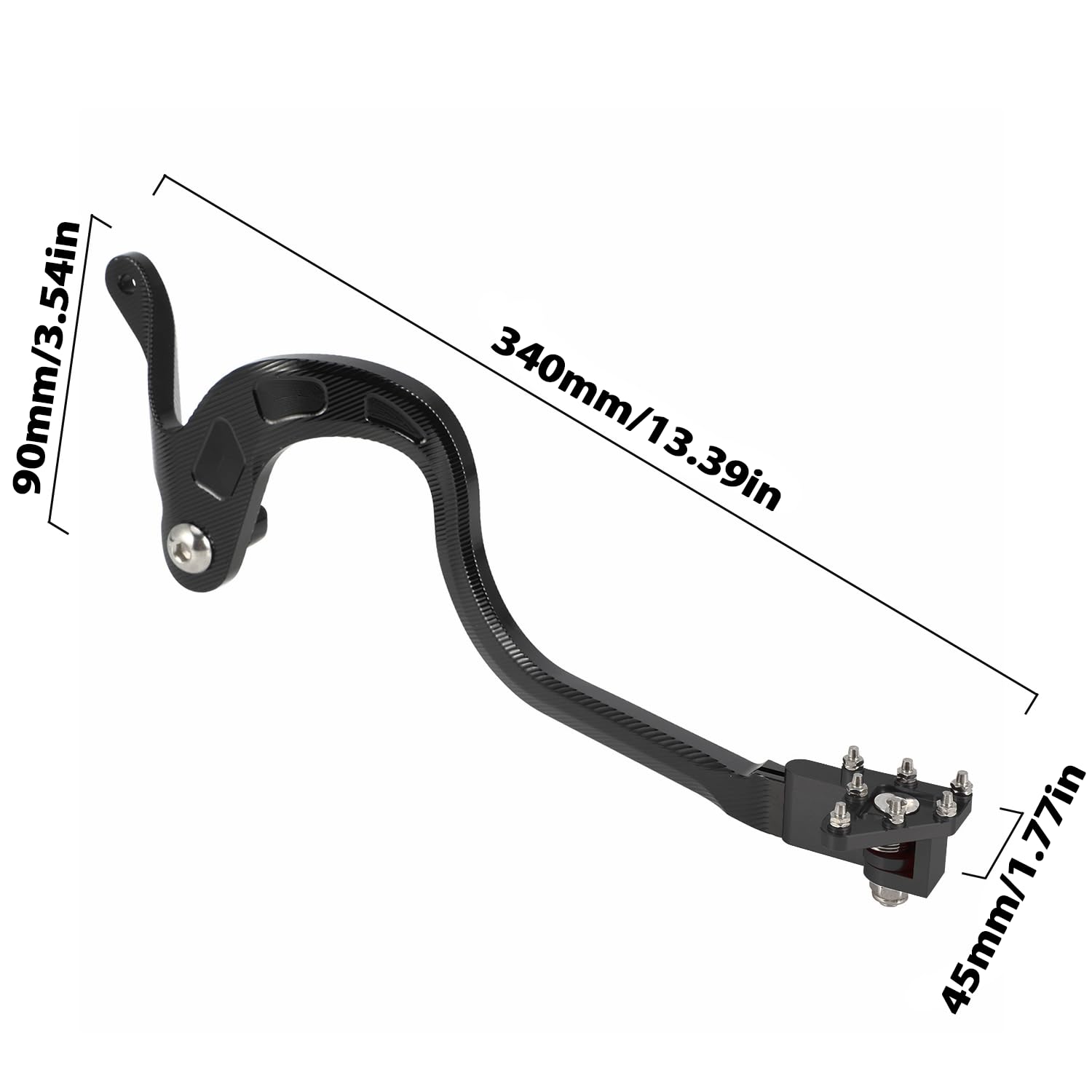 Pedal de freno trasero plegable CNC para motocicleta CRF125F CRF 125F 2014-2025 Dirt Pit Bike, color negro