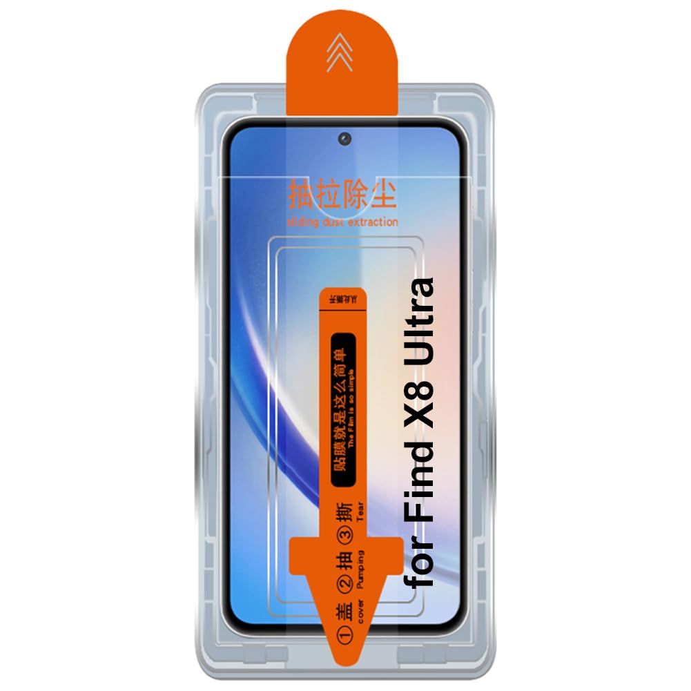 Kepuch Screen Protector Compatible for Oppo Find X8 Ultra 6.82" - Tempered Glass with Auto-Alignment Tool