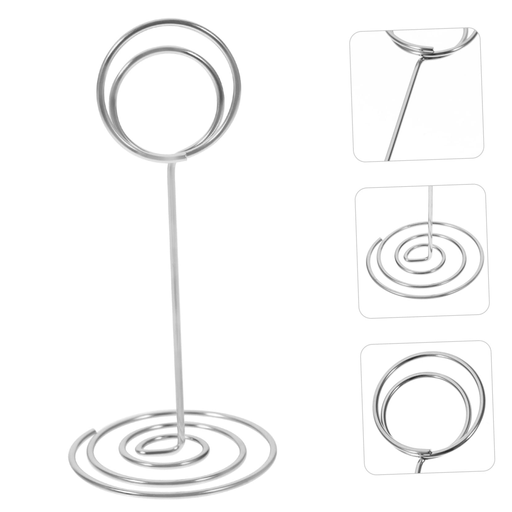 Abaodam Lot De 5 Porte-Cartes Robustes Pinces À Photos Supports en Fil De Fer pour Dîners Bureau Décoration Dintérieur 10 Pièces X 5