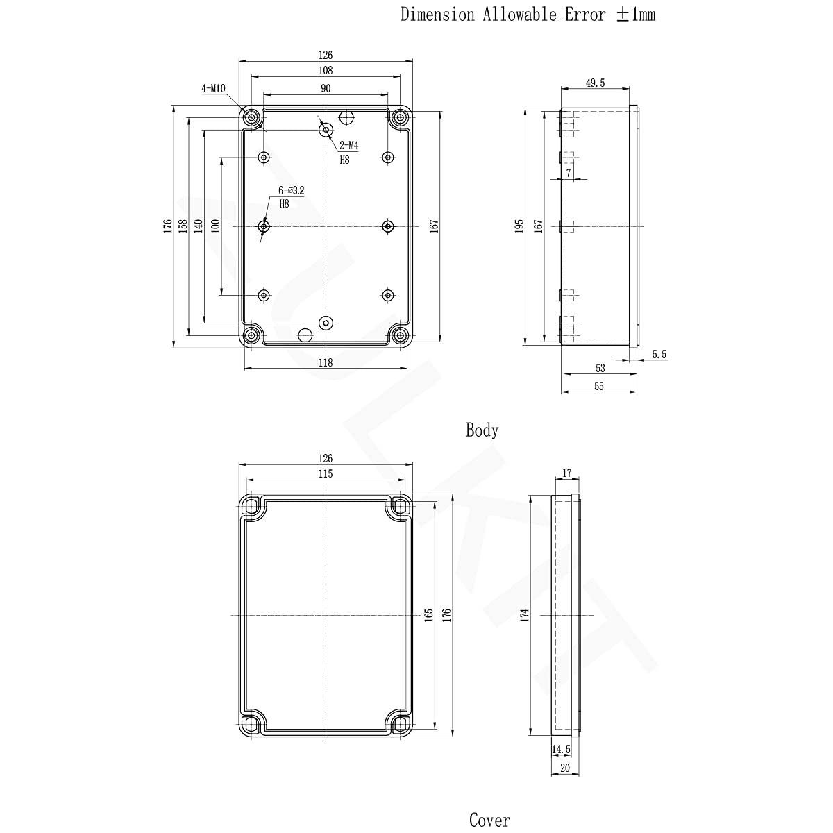 Zulkit Waterproof Junction Box - IP67 Electrical Enclosure -6