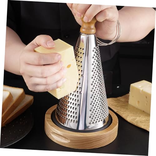 Rallador manual de acero inoxidable con mango de madera miniatura 4