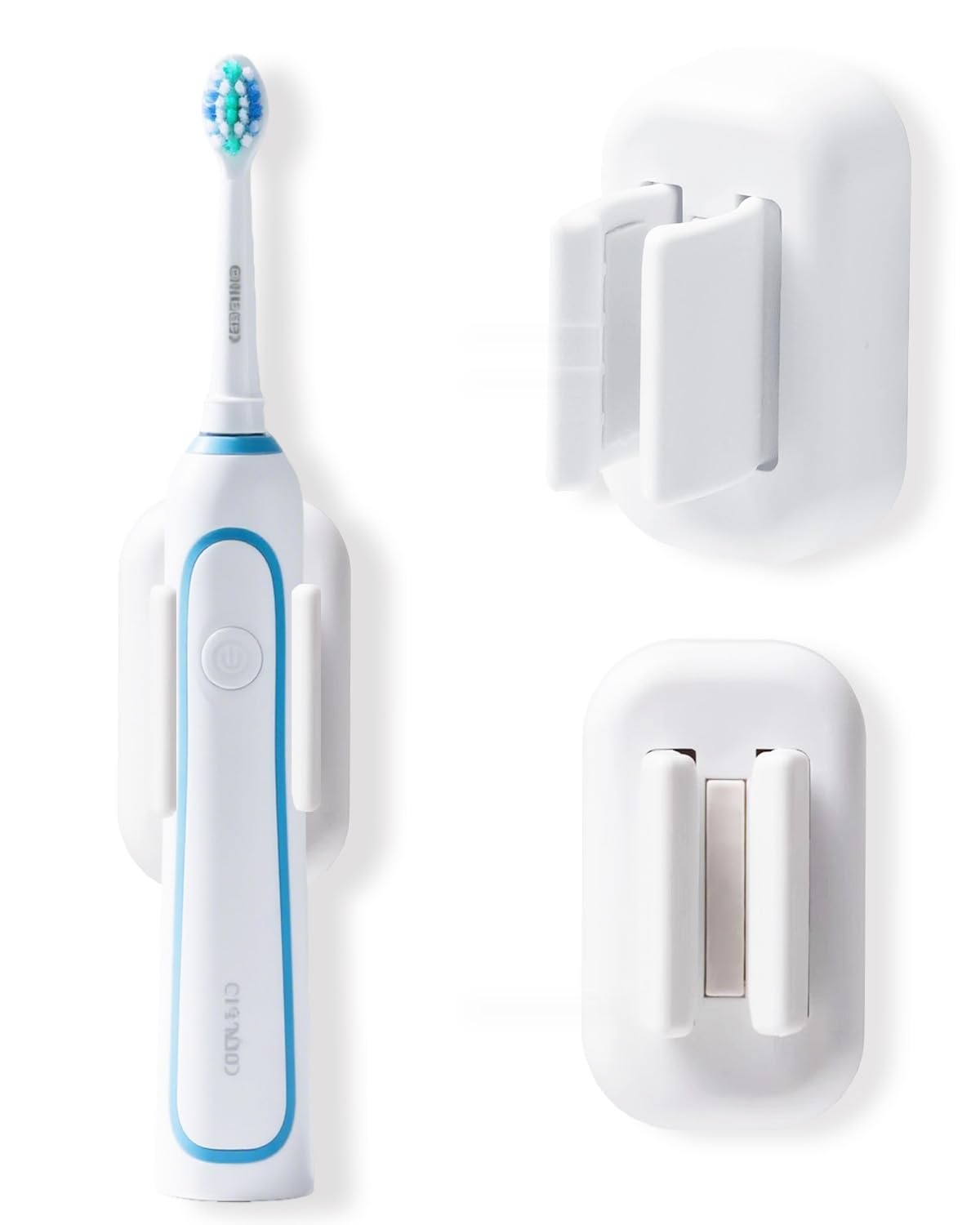 Toothbrush Holder, 2 Pcs Electric Toothbrush Holder Wall Mounted - Self Adhesive Wall Mounted Tooth Brush Holders for Bathroom Storage