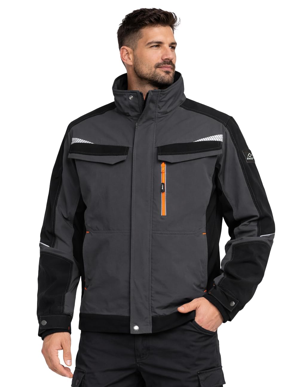 BWOLF Vector Multifunktionale Arbeitsjacke Männer – Robuste & Flexible aus 90 % Nylon, 10 % Elasthan – Leicht, Dehnbar, mit Taschen
