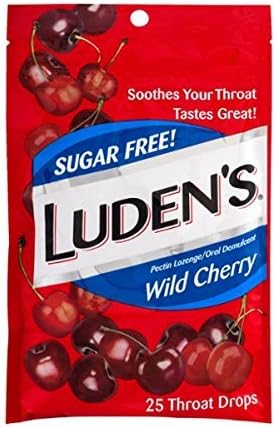 Luden's Garganta Gotas de Cereza Silvestre Sin Azúcar 25 EA - Compra paquetes y AHORRA (paquete de 5)
