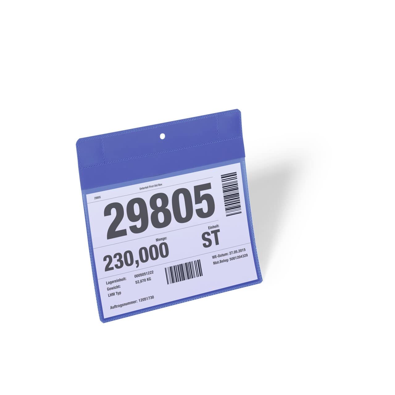 Durable Kennzeichnungstasche plus (A5 quer) Packung à 10 Stück, blau, 174607
