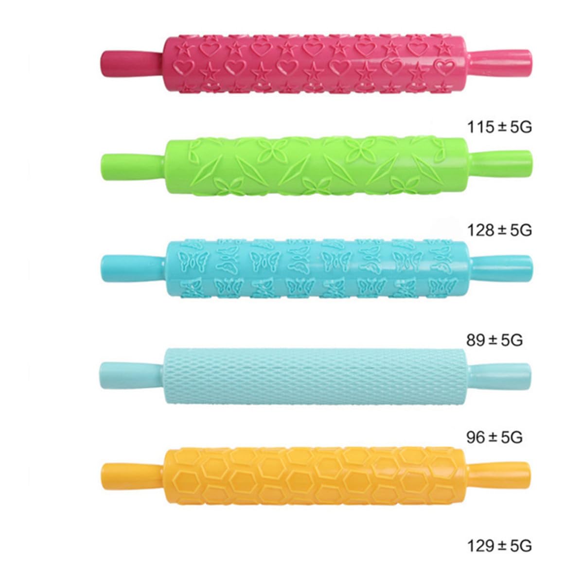 VOSAREA 8pièces Roulants à Gaufrage Plastique Multifonctions pour Fondant Pâte à Sucre et Pâtisserie Outils de Décorations DIY pour Cuisson et Créations Artistiques Style Plusieurs Styles