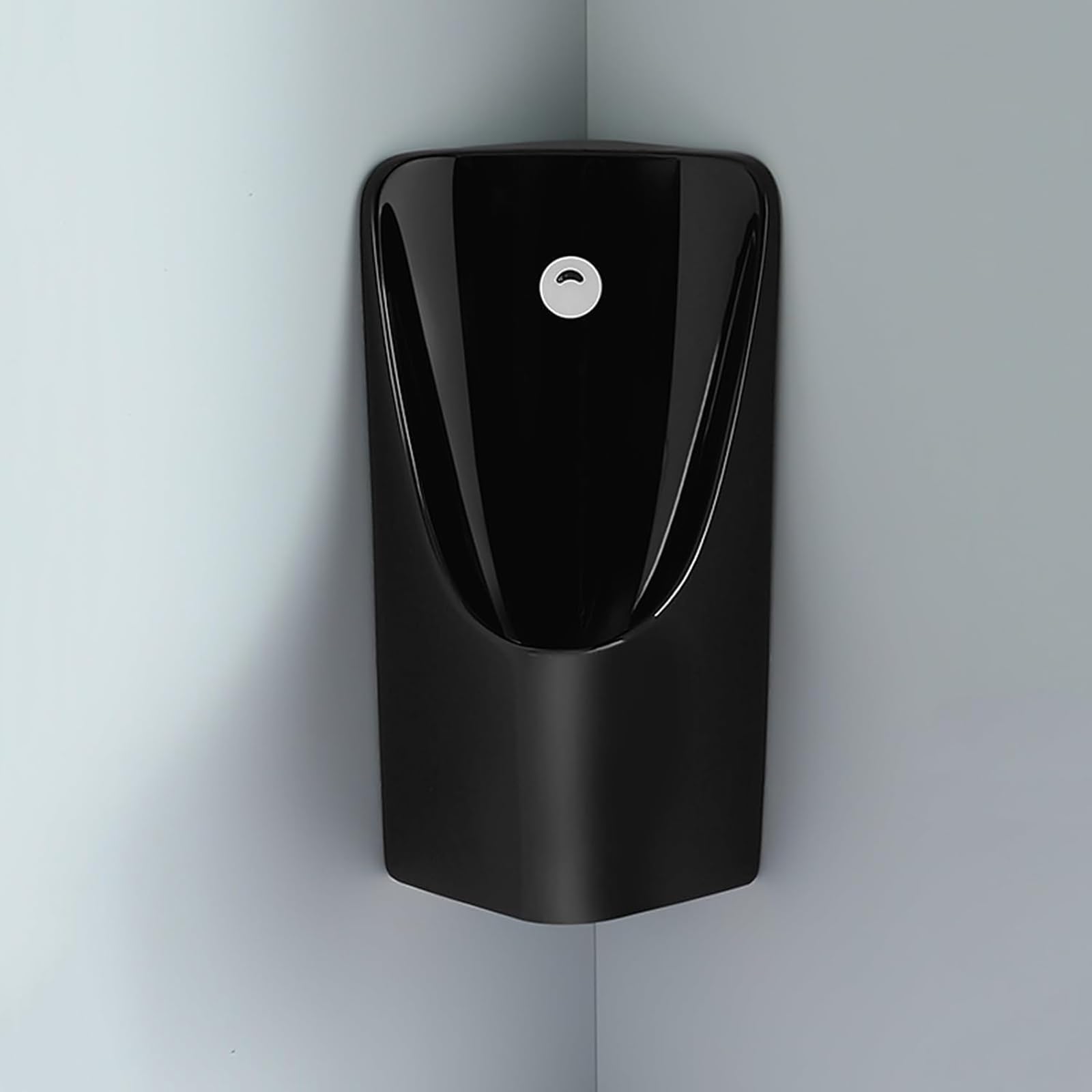 Urinoir mural en céramique pour homme avec capteur automatique, idéal pour salles de bains commerciales, hôtels, garages, bars et toilettes extérieures