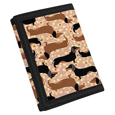 HUGS IDEA Cartoon Dachshund Kids Wallet Cover