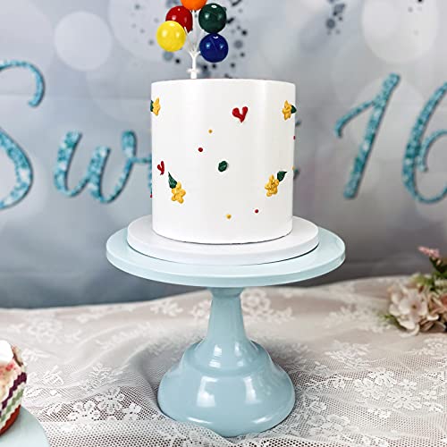 Kerynice 3 Pcs Cake Stand Set Blue Metal Cupcake Holder Dessert Display Plate Decor Serving Platter For Baby Shower Wedding Birthday Parties Celebration #TOP7