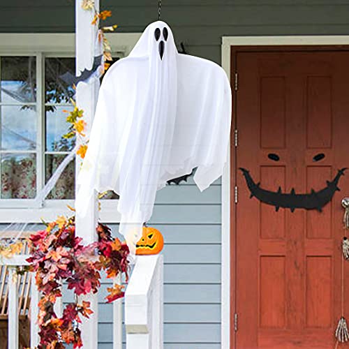 Hidreas 4 Pcs 31.5" Hanging Ghosts Halloween Decorations Outdoor, Flying Ghosts Outdoor Halloween Decorations For Garden Yard Patio Lawn Decor #TOP5
