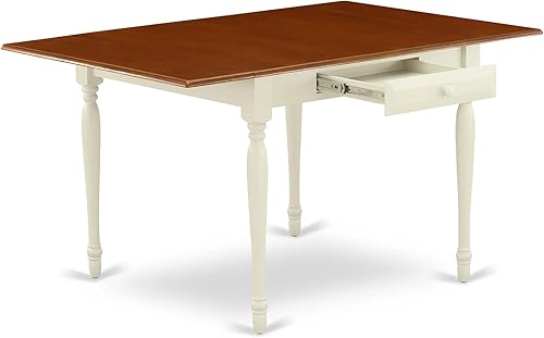 Miniatura 25 de East West Furniture MZT-BCH-T Monza Mid-Century - Mesa de comedor rectangular con gotas y patas elegantes, 36 x 54 pulgadas, negro y cereza Negro y